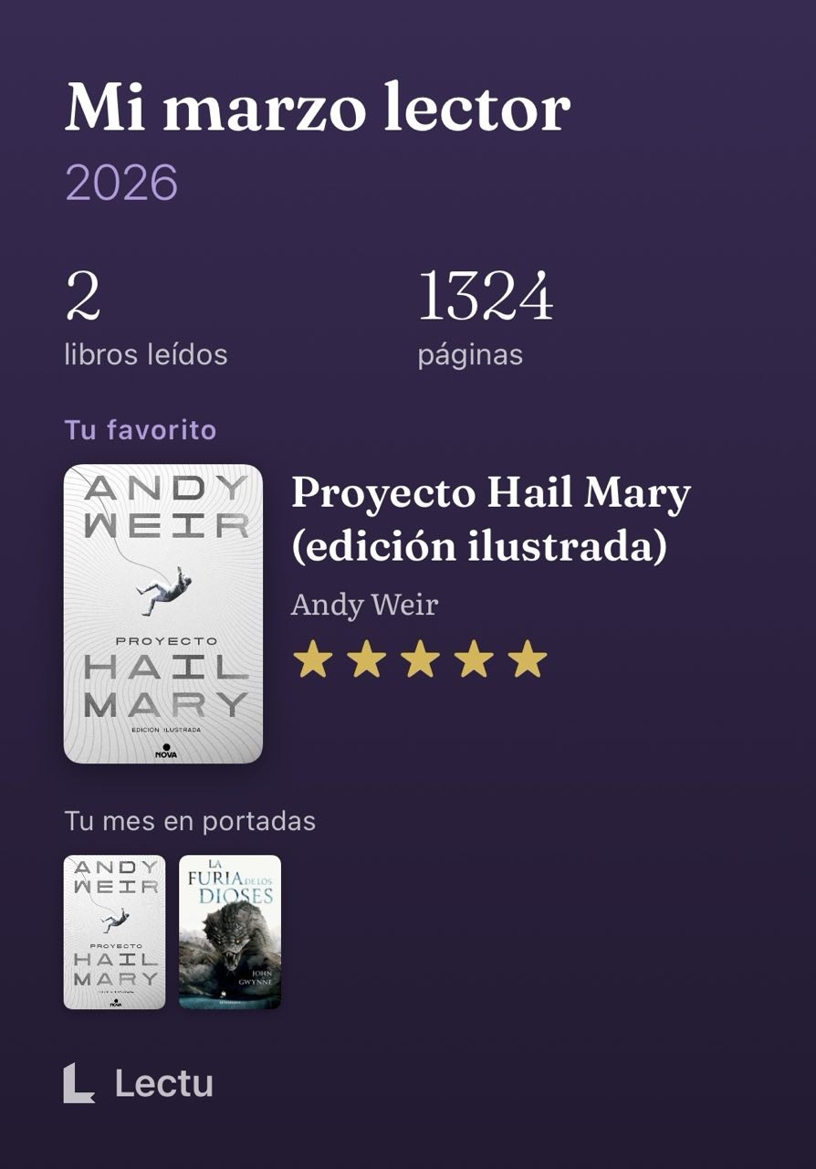 Resumen mensual de lectura para compartir
